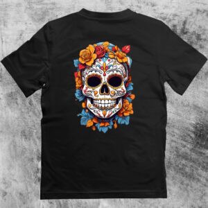 Tricouri personalizate cu cap de schelet – alb și negru, unisex | Atelierul Fermecat