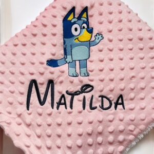 Pătură Personalizată pentru Copii cu cățel albastru Blue- Atelierul Fermecat