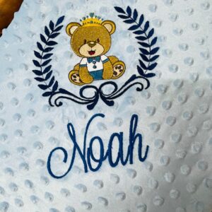 Pătură Personalizată cu Ursuleț Drăgălaș | Atelierul Fermecat