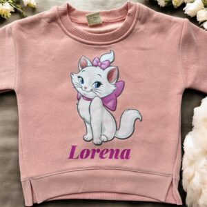 Bluză Imprimată Personalizată cu Pisicuța Elegantă din Desene Animate | Atelierul Fermecat