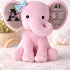 Elefant personalizat cu data nașterii