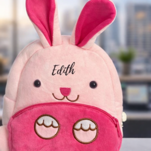 Rucsac Iepuraș Personalizat cu Nume – Cadoul Perfect pentru Fetițe 🎀
