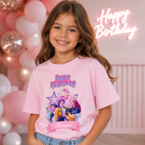 Tricou aniversar personalizat K‑Pop 🎶💜