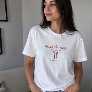 Tricou Personalizat Mireasă – Miss to Mrs 👰